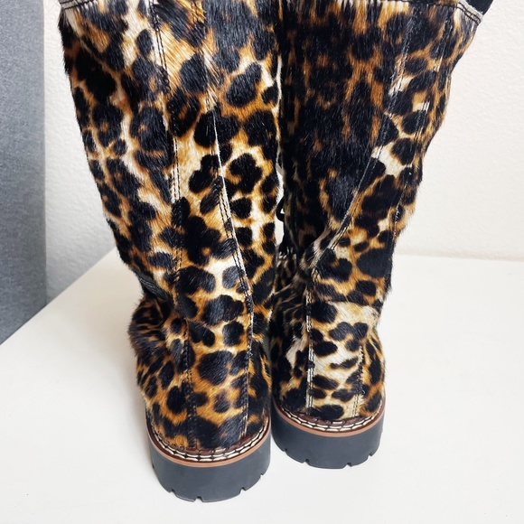 *NWT* Ammann of Switzerland Malx Leopard Fur Lace Up Boots Size US10 ish or EU42 - Picture 7 of 8